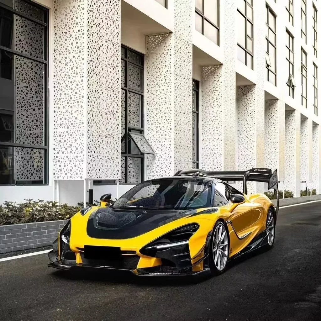 For McLaren 720S Carbon Fiber Body Kit 720S Upgraded Senna GTR-style Front Bumper Hood Spoiler Diffuser Carbon Fiber Body Kit