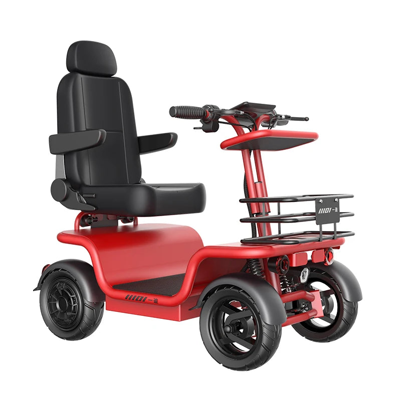 Travel Sunshade 4 Wheels 48V 1000W Wide Seat Reverse Gear Mobility Disabled Handicapped Elderly Electric Scooter For Seniors