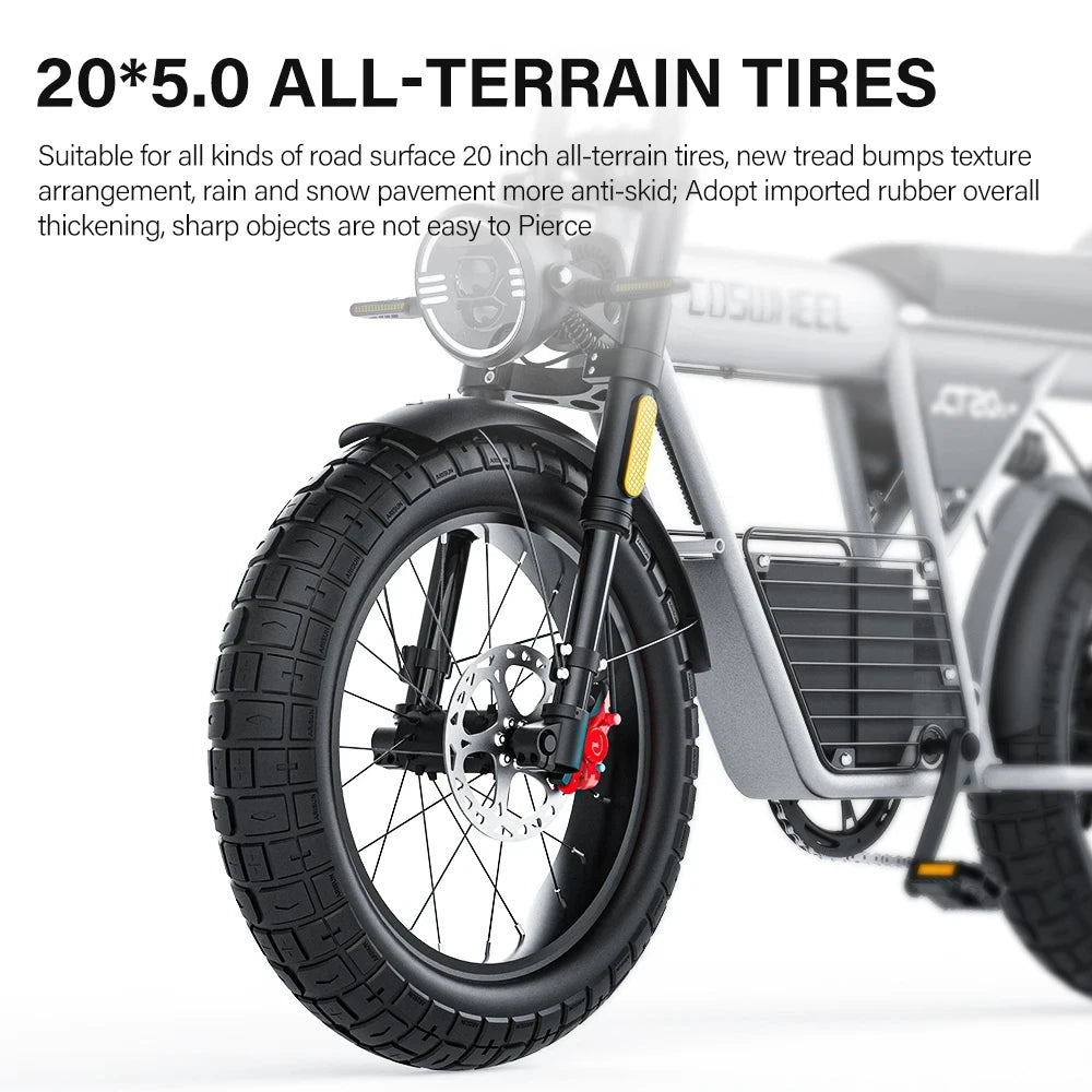 Coswheel GT20S adult E-bike 1500W 48V27.5Ah battery commute Electric Bike,20-inch Fat Tire E-Mountain bike
