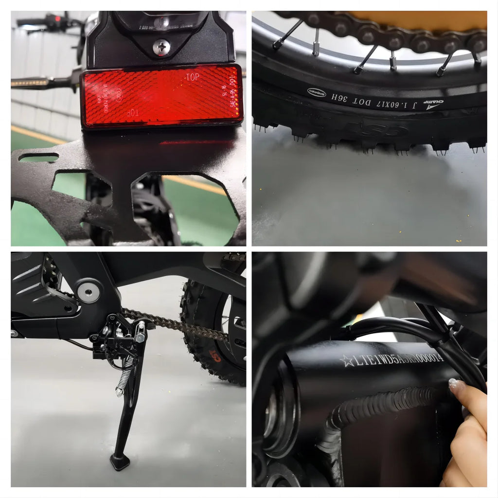 STLF EEC COC CE Licensed for the Road 72V 40Ah 7500W 100km/h Speed Off-road City Commuting Dirt Bike Electric Motorcycle