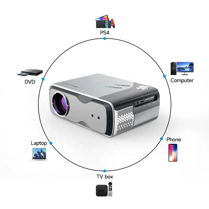 For Android 11 Smart LED Beamer Full HD Screen Video 1080P Mini LCD Home Smart Projector