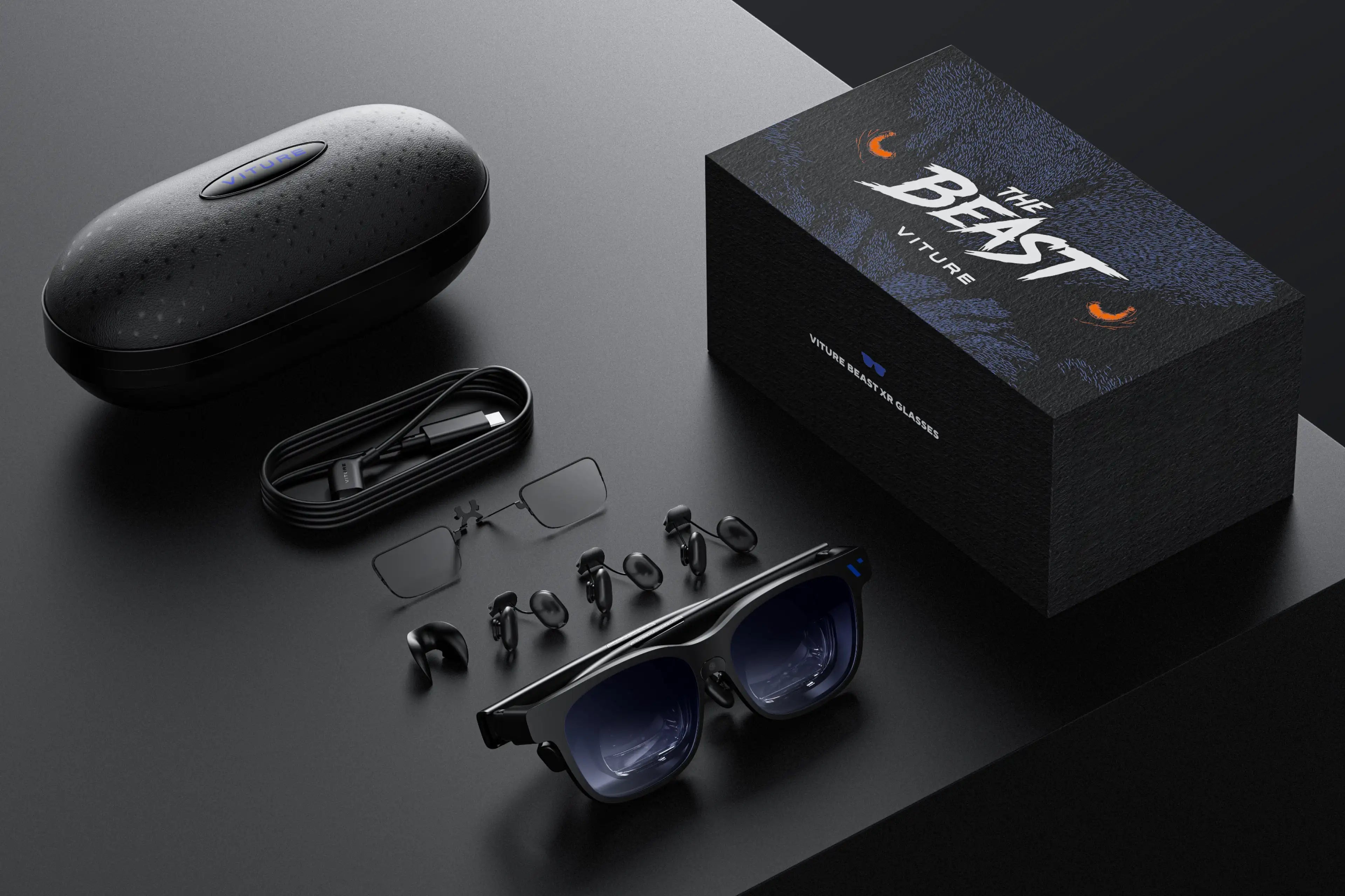 VITURE Beast 2026 XR Glasses 174 Inch Virtual Screen 58° FOV AR Gesture Control for iPhone Android Mac Gaming Movies