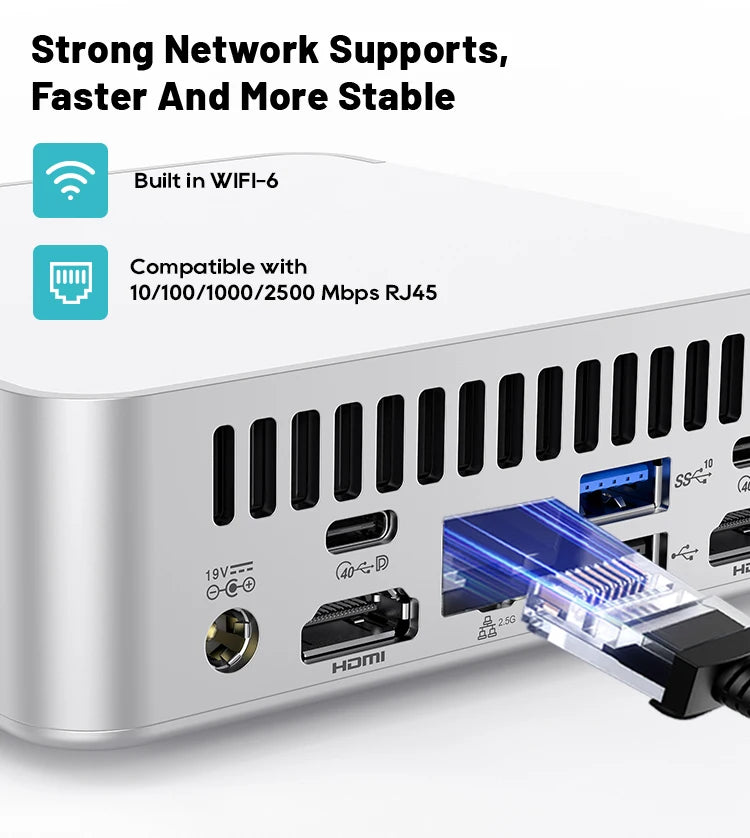 Leaderhub Mini Gaming PC Manufacturer 16GB 32GB Ram 2TB SSD Fanless Portatif Sfp Gaming Rtx Mini PC Core I7 I9 With DVD ROM