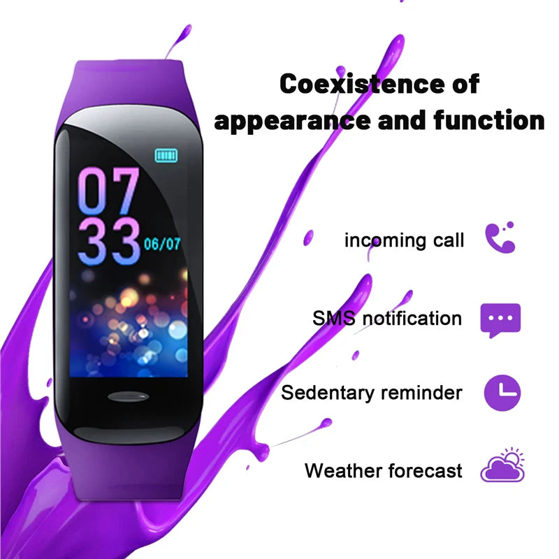 Lenovo C1 Plus Smart Watch Men Women Bluetooth Step Counting Sports Bracelet Fitness Tracker Heart Rate Blood Pressure Sleep