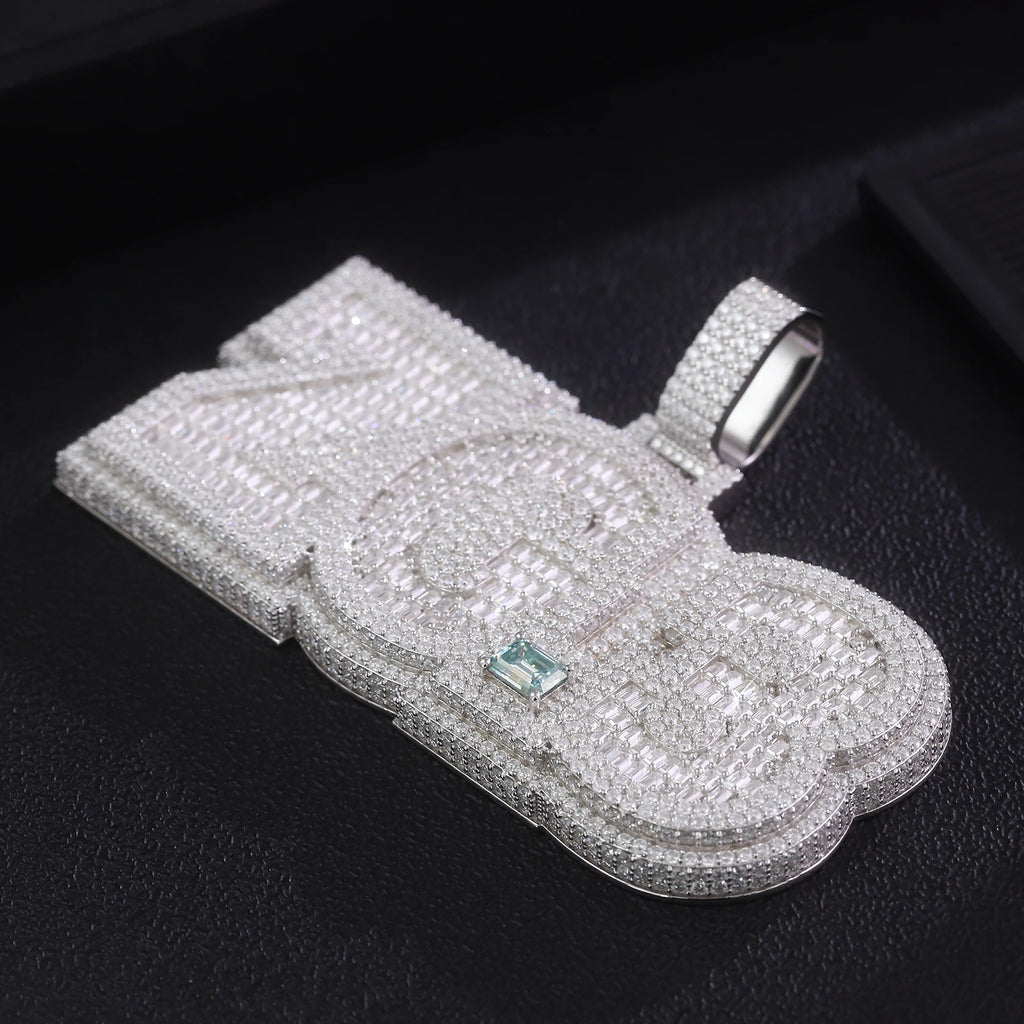 Provence Hip Hop Pendant for Men Moissanite Miami Fashion Rock Letter Pendant for Women Custom Jewelry