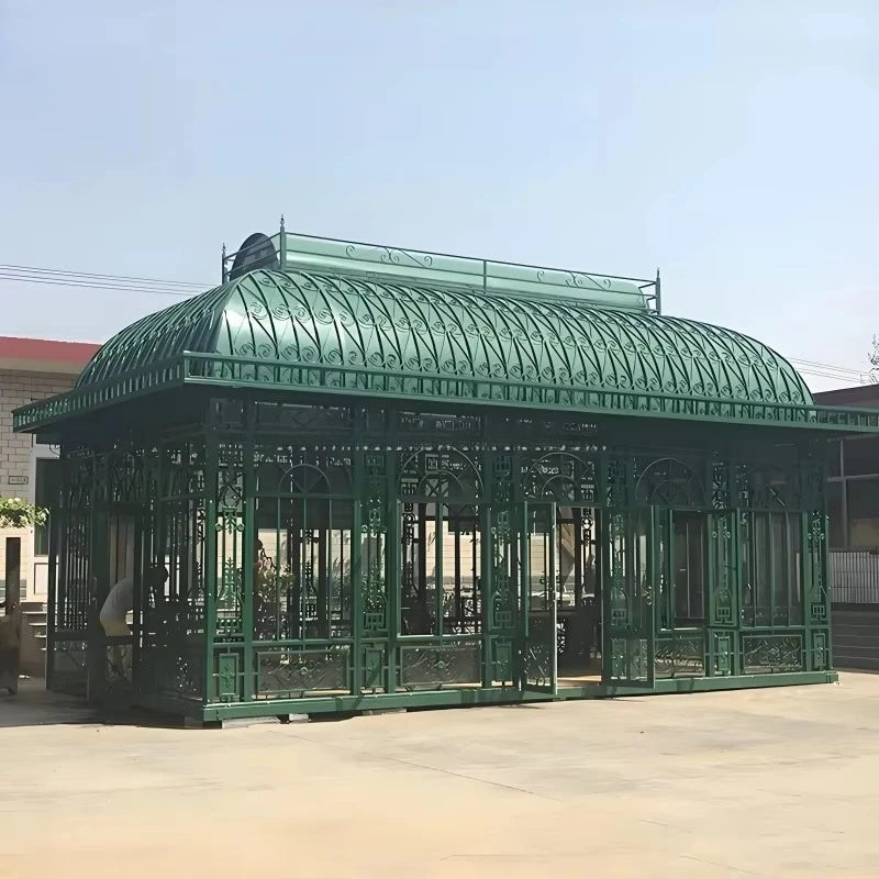 Garden Shade Room Environmentally Friendly Powder Coated Metal Sunroom Easy to Assemble with Steel Frame