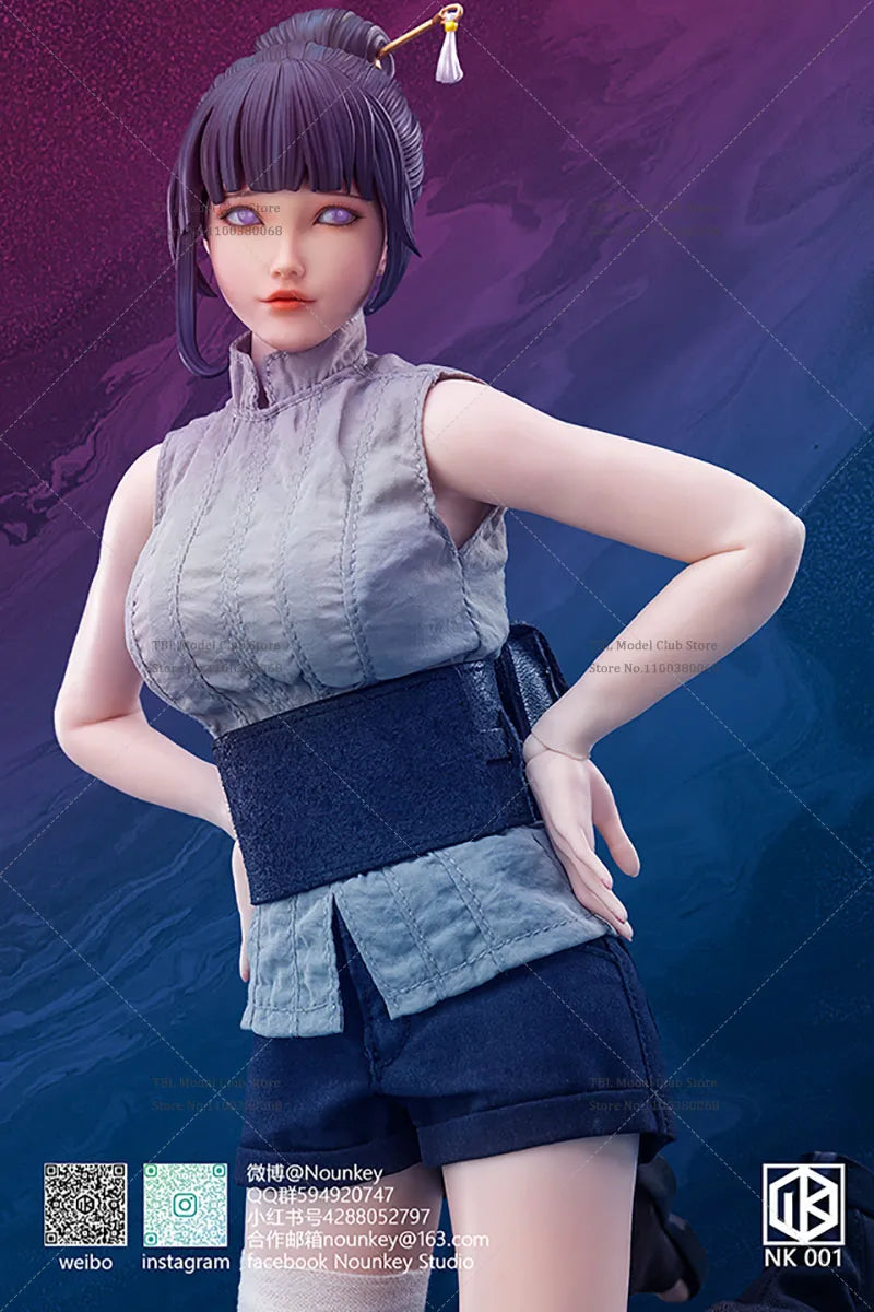 In Stock Nounkey Studio NK001 1/6 Scale Cosplay NARUTO Female Ninja Hyūga Hinata 12Inch Soldiers Action Figure Collection