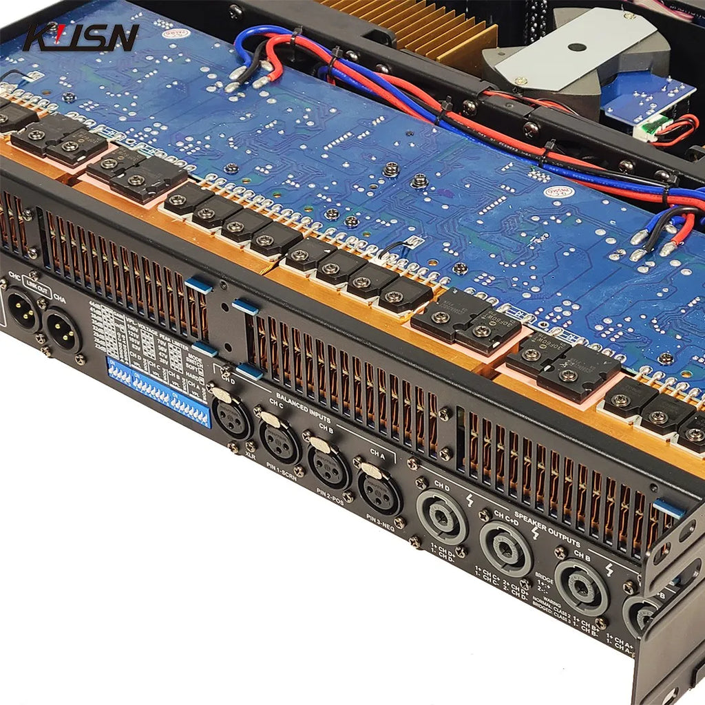 FP10000Q Copper Heatsink 10000W RMS Professional Digital Amplifier 2500Wx4 FP 10000Q  2U High Power For Subwoofer Speaker