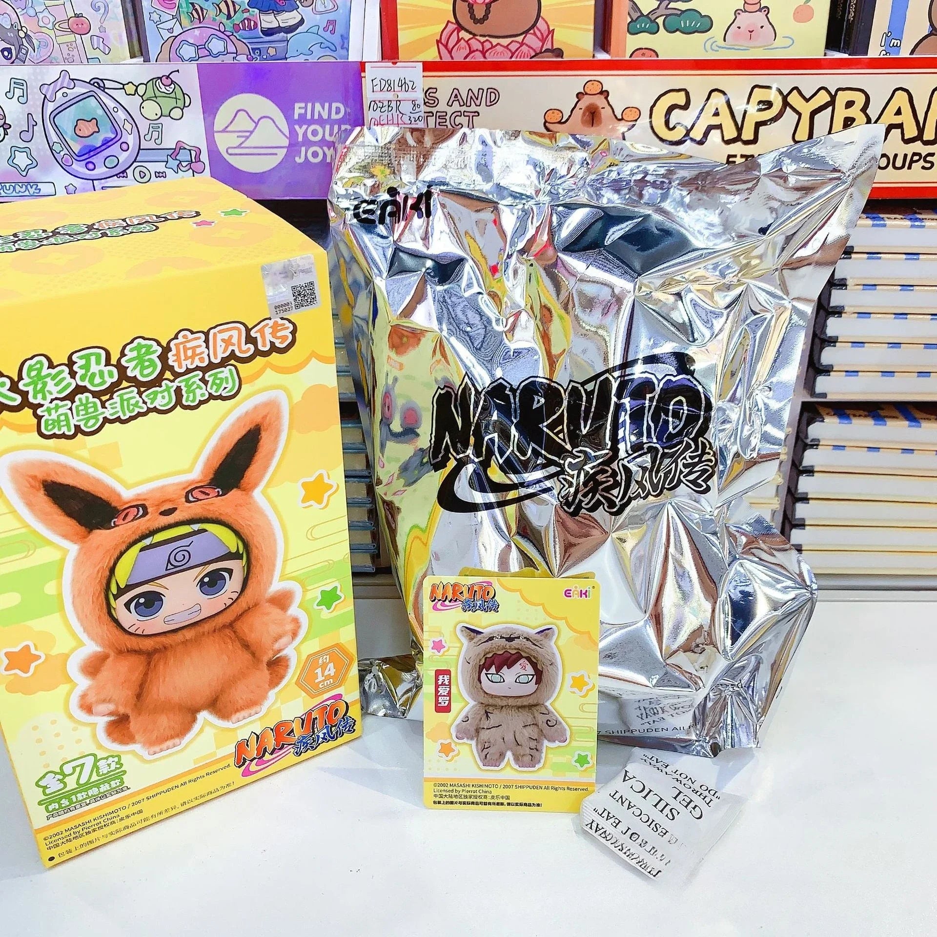 100% Original EAKI Naruto Blind box Shippuden Party Series Stuffed Plush Handmade Ornament Toy Collection Gift