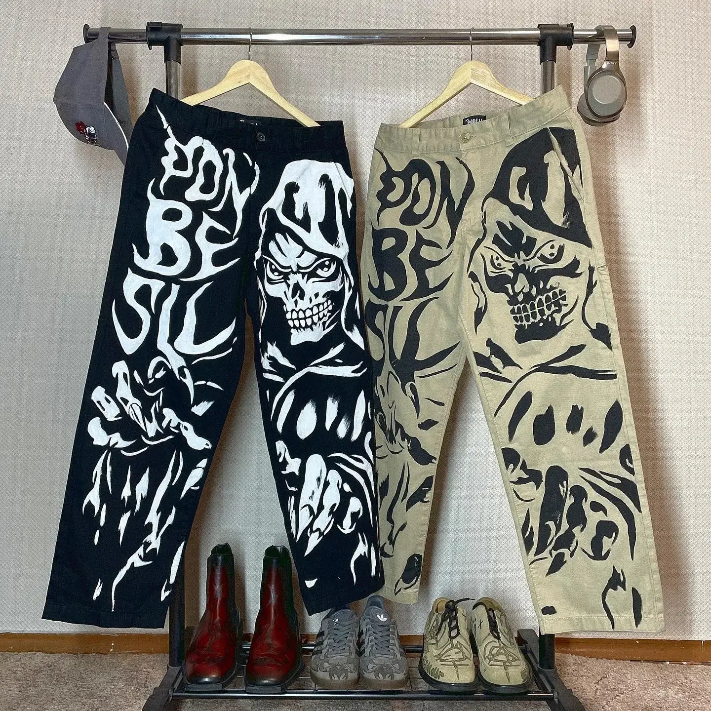Anime Sexy Girl Print Blue Baggy Jeans New Style Wide Leg Trouser Y2k Harajuku Popular Streetwear Men Women High Waist Pants