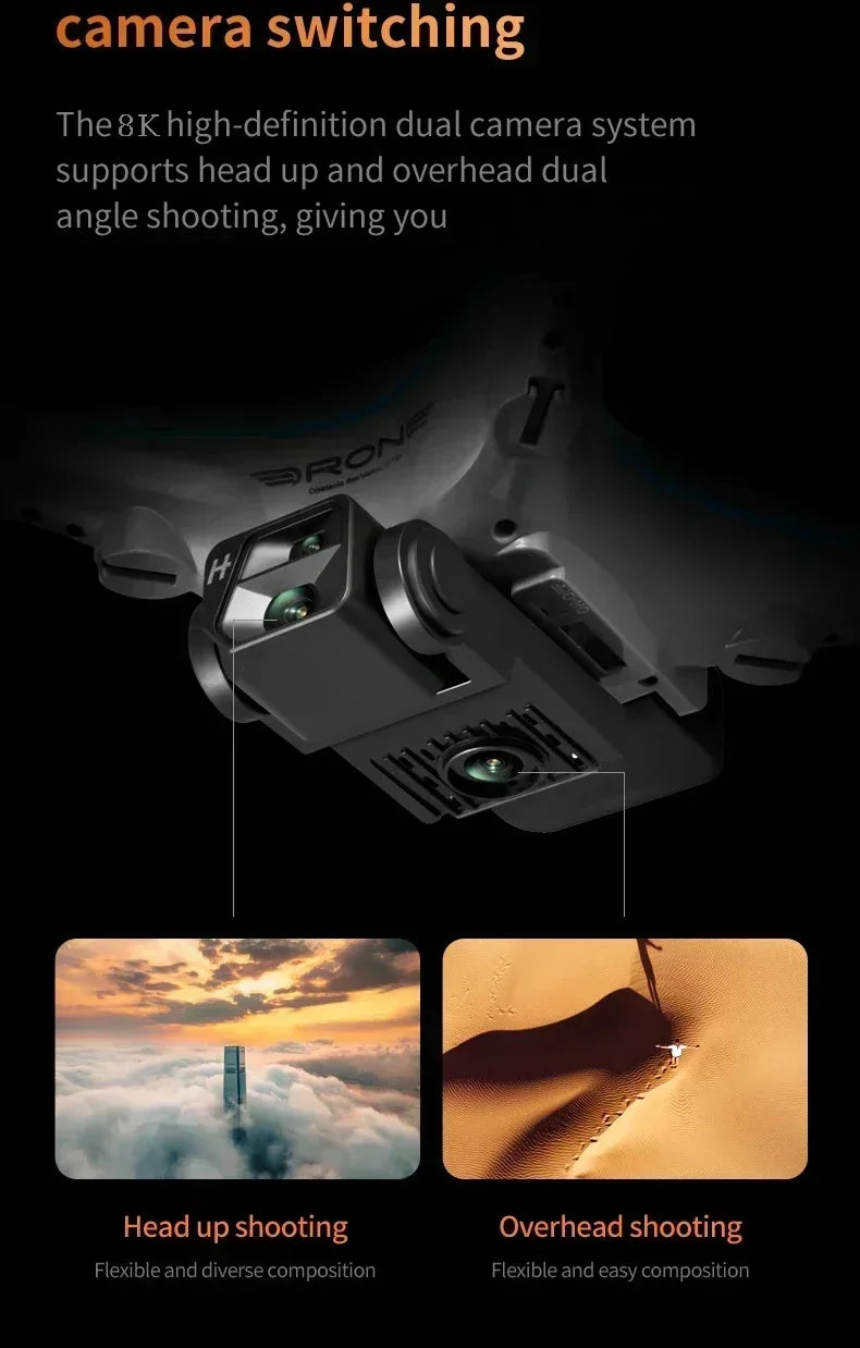 Lenovo Ky102 Drone 8k Hd Aerial Photography Dual Camera Brushless Quadcopter Obstacle Avoidance Optical Flow Aerial Rc Drone