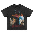 Japan Harajuku Hip Hop Streetwear Summer Anime Pattern Print T-Shirt Vintage Trend Washed Fashion Oversized Cotton Tshirt Tops