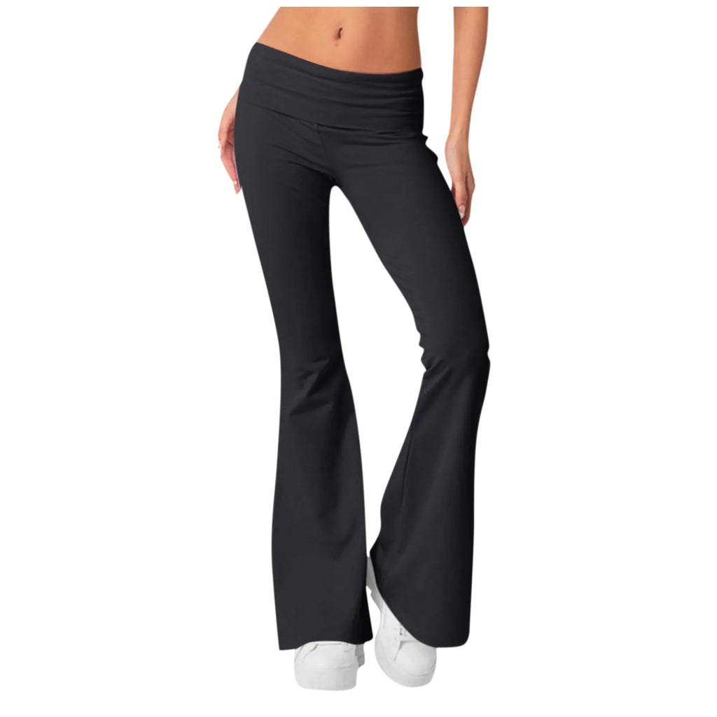 Women Flare Leggings High Waist Wide Leg Yoga Pants Seamless Fitness Workout Tights Gym Sports Trousers Casual Slimming Clothing