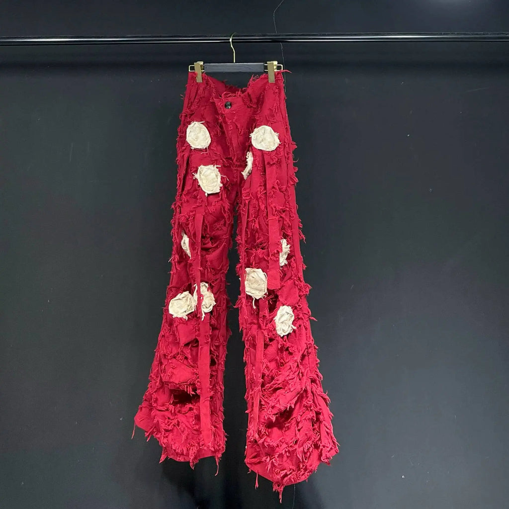 HKSH Original Niche Design Spring Summer Men Floral Casual Pants Simple Light Luxury Waste Land Women Chic Ins Punk Vibe HK22699
