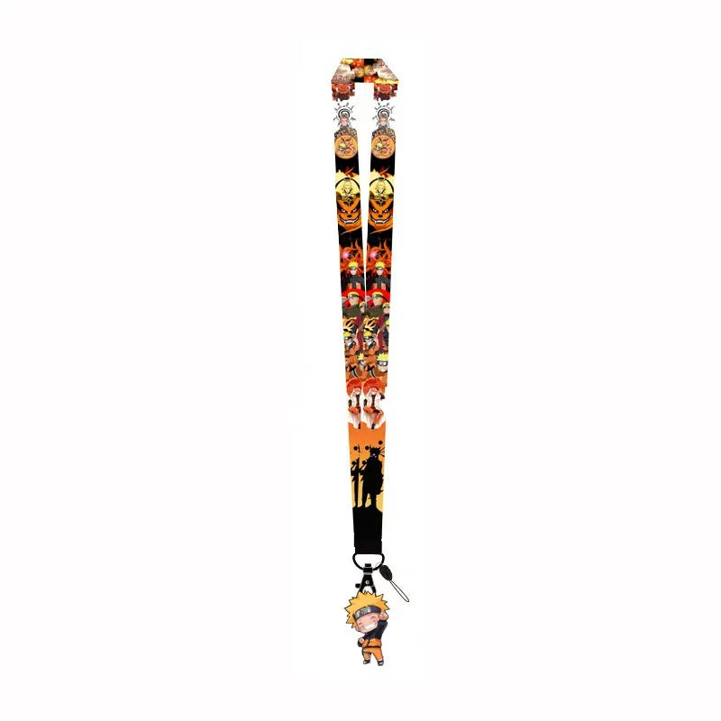 Cartoon Narutos Japanese Anime Lanyard Neck Strap Kakashi Keychain for Pendant Fashion Key Ring Cosplay Accessories Gifts