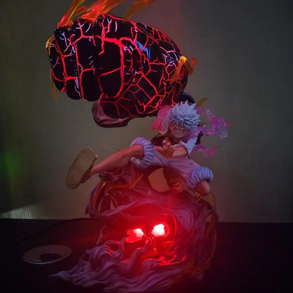 One Piece Gear 5 Luffy Nika Anime Figure 32cm PVC Statue Big Punch Pose Premium Collectible Model Limited Display Gift for Fans
