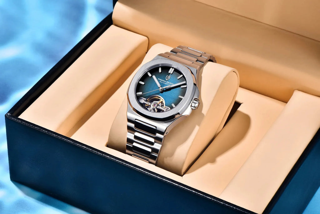 PAGANI DESIGN PD-YS025 New Automatic Men's Watch Full Stainless Steel Mechanical Wrist Watch for Men, Sapphire Dial Glass