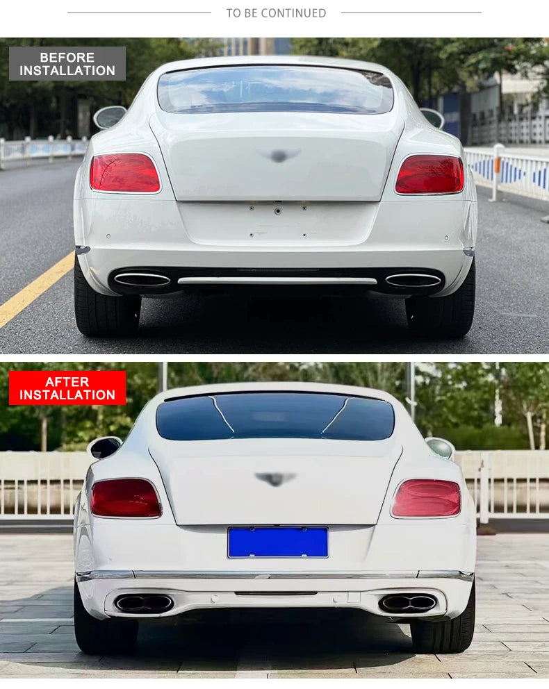 For Bentley Continental GT 2012-2015 Upgrade 2019 Supersport Body Kit Front and Rear Bumpers with Fog Light Cut Outs