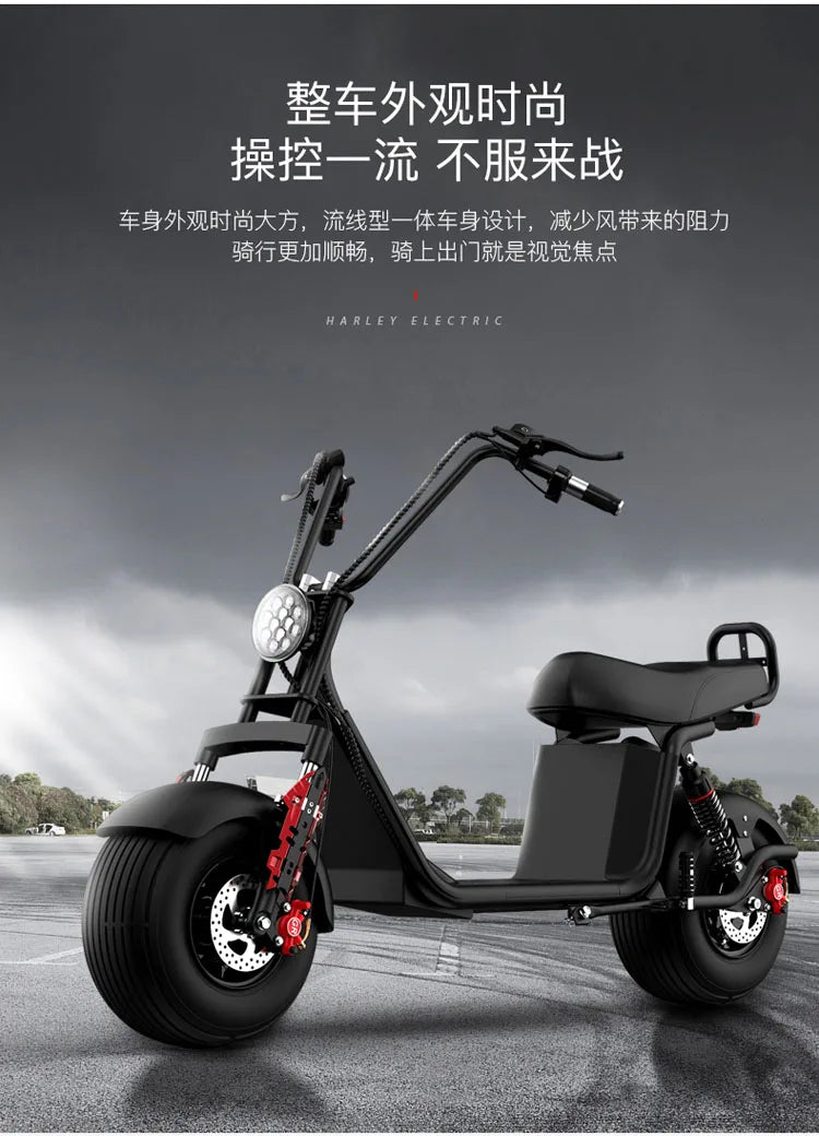 electric car two-wheel skateboard parent-child non-folding bicycle wide tire
