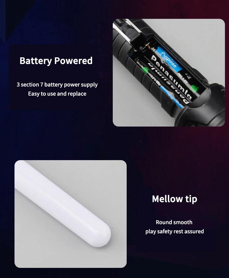 Colorful Glowing Sword Toys Laser Sword Lightsaber Red and Blue Double Saber Telescopic Music Cosplay Cool Flashing Children Toy