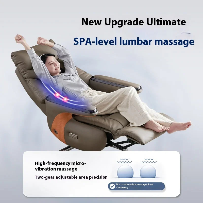 Heating Massage Office Chairs Ventilation Leather Relaxing Portable Desk Chair Recliner Nordic Comfy Silla Home Office
