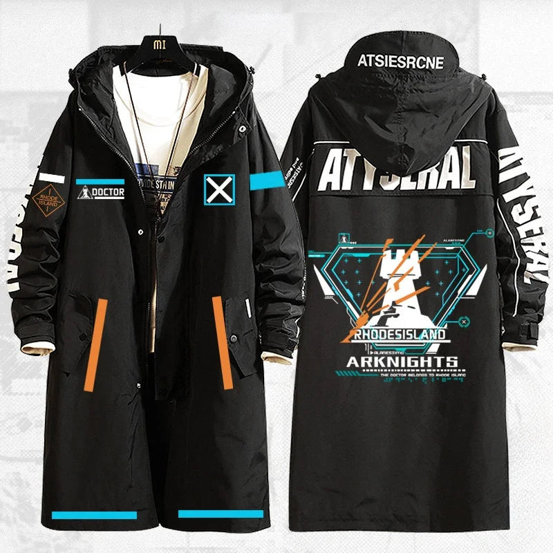 Tomorrow's Ark Game Doctor Blade Nearby Windbreaker Anime Mid-Length Jacket Unisex Youthful Polyester Fiber Zipper Closure