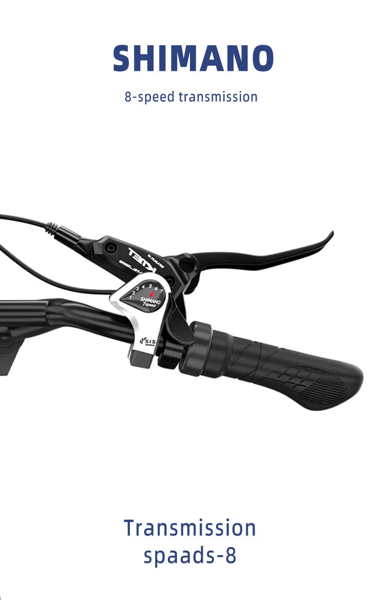 E-Bike 1500W Motor 52V20AH All-terrain Fully Suspended Off-road Motorcycle Electric Bike 20*4.0-inch Fat Tire  Electric Bicycle