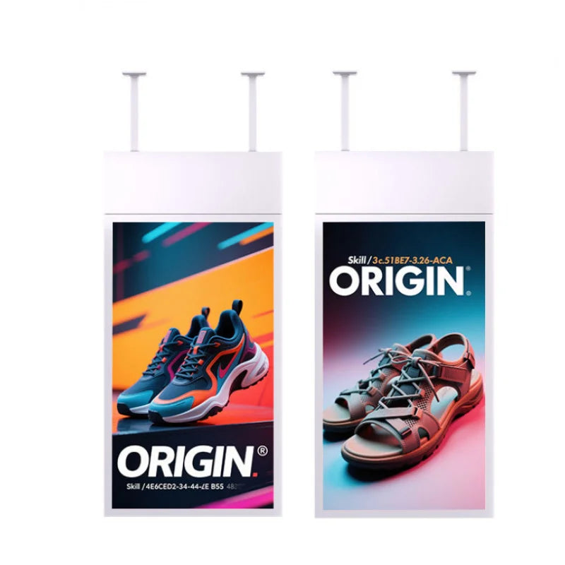 Double Sided Hanging LCD Advertising Display Floor Stand Mounted Digital Signage 49 Inch Mini-LED Backlight 120Hz IPS Panel