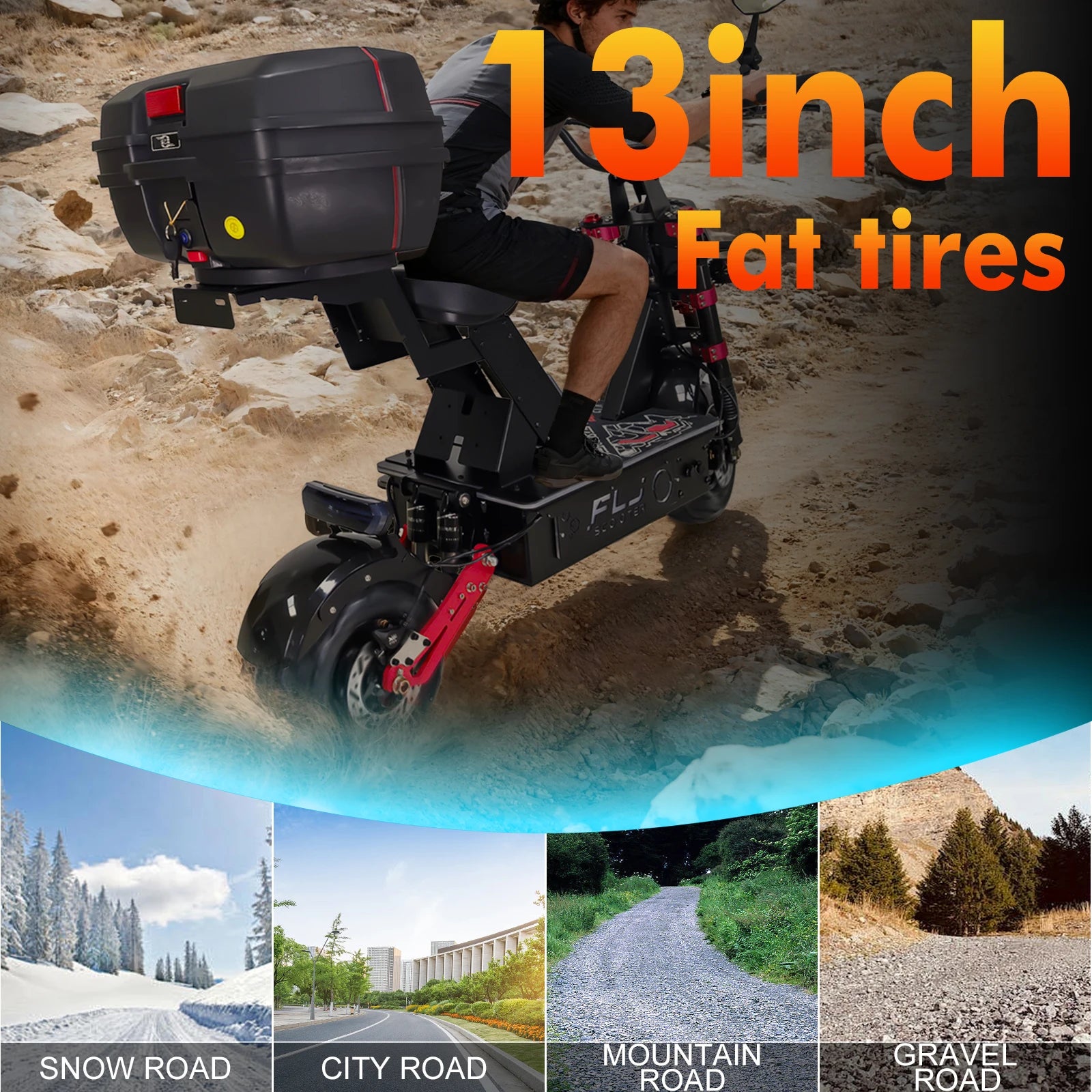K13 Ultra 12000W Electric Scooter with 72V 100AH Big Battery APP/NFC fast speed Fat Wheel E Scooters