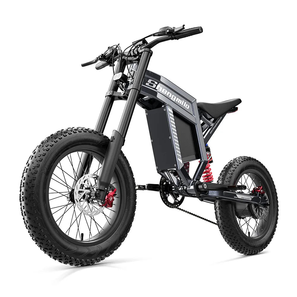 Powerful 20" Fat Tire E-Bike 1500W 60V 40MPH Electric MountainBike for Adventure