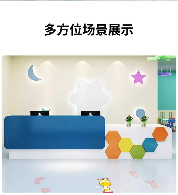 Beauty Institution Reception Desk Kindergarten Children Paradise Checkout Page Early Education Luxury Mostrador Unique Furniture