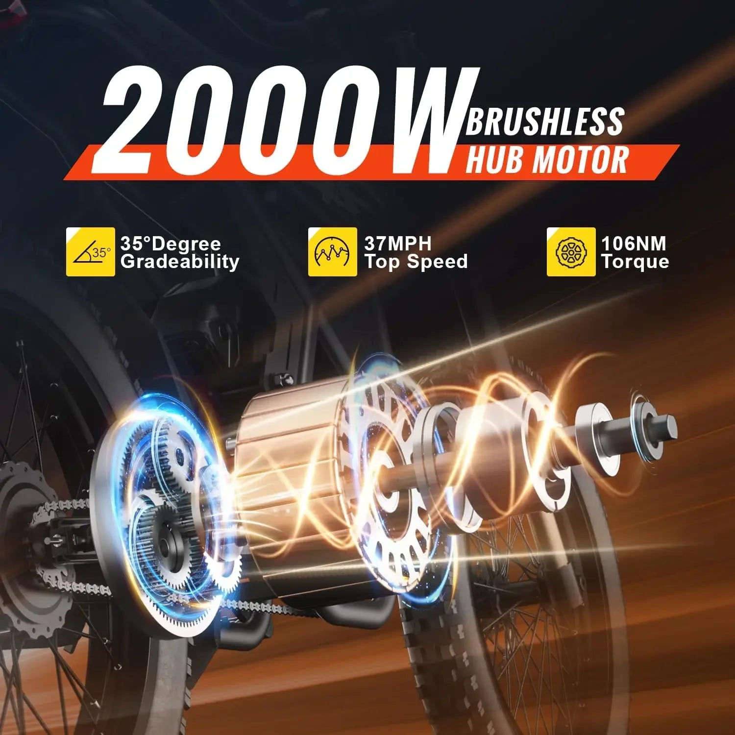 Eu Warehouse GT73 2000w 48V  36.4Ah Ebike Electric Fat E-bike 25 Inch Off-road Tires All Terrain Electric Bikecustomcustom