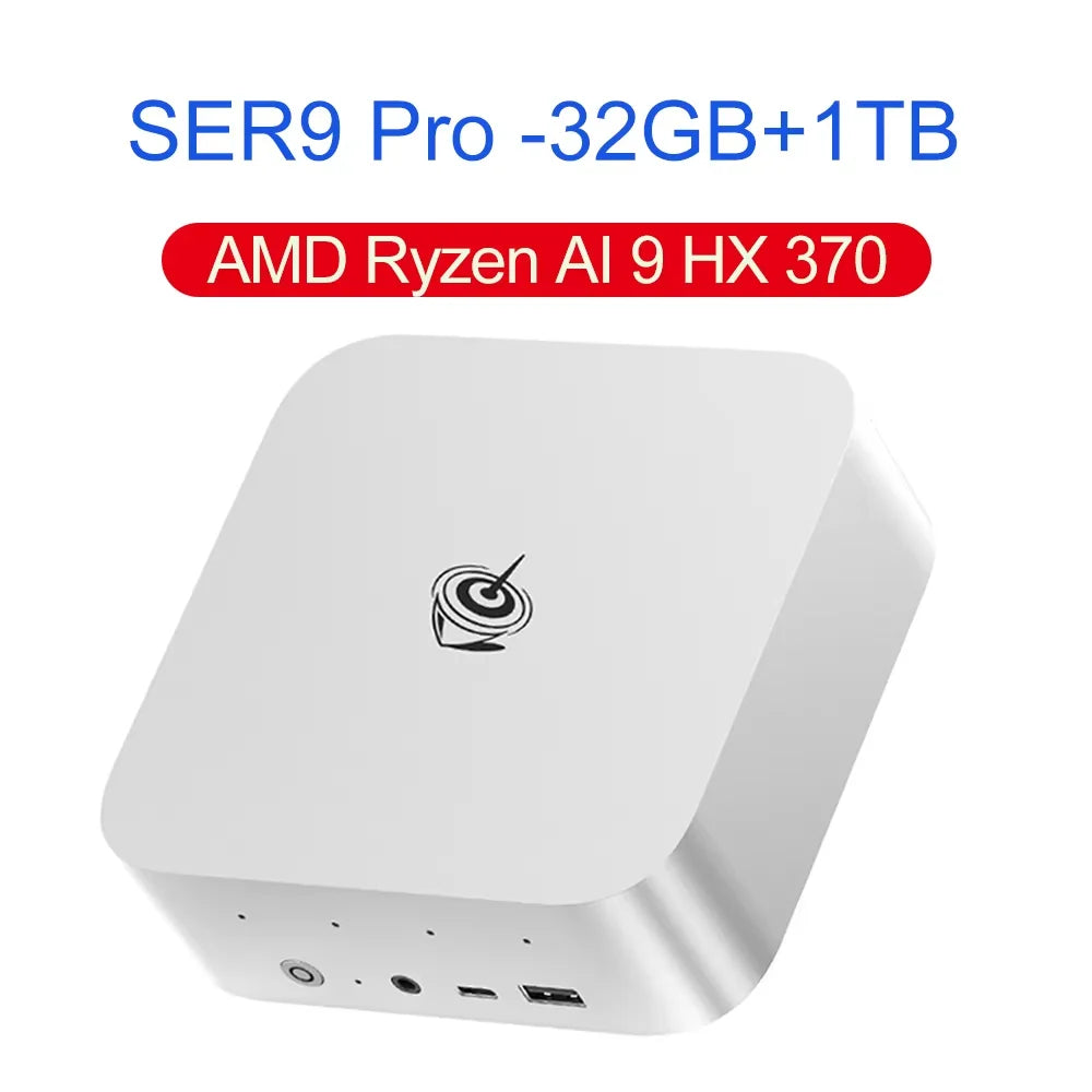 Beelink SER9 Pro AMD Ryzen AI9 HX370 Powerful AI PC 32G DDR5 1T NVME SER10 Max HX470 H255 Gaming PC PCIe4.0 SSD Desktop Computer