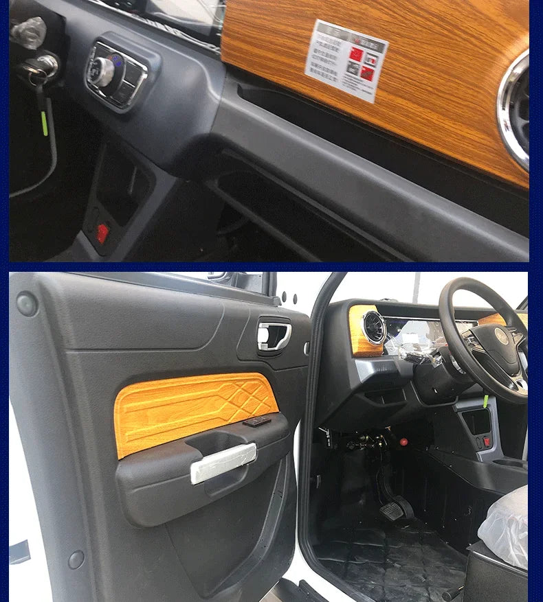 New increase iron shell double-row electric four-wheel pickup truck oil and electricity dual-purpose adult car pulling goods pas