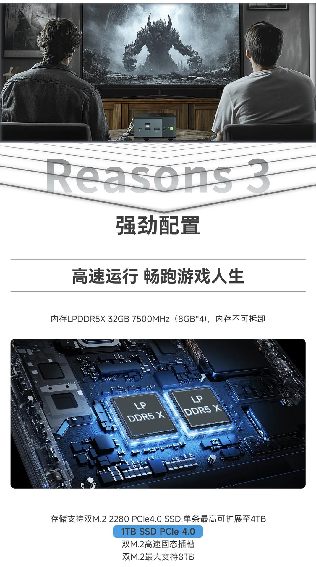 GMK EVO-X1 AI 9 HX 370miniPC Mini Host Ryzen Gaming Design Office Computer Host