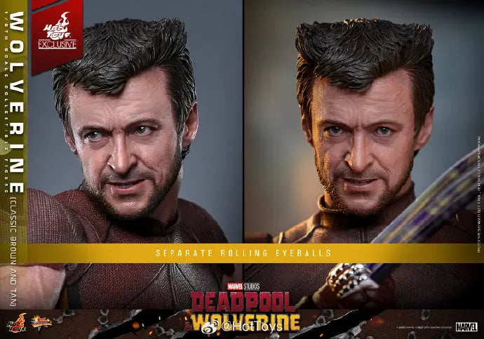 In Stock HotToys MMS831 Wolverine Classic Brown and Tan 1/6 Soldier Figure Animation Action Figure Toy Gift Model Collection