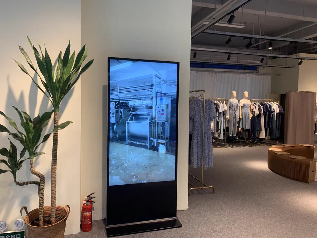 55" Inch Digital Signage and Displays Kiosk Totem LCD Touch Screen Indoor Smart WIFI Floor Stand Advertising Player