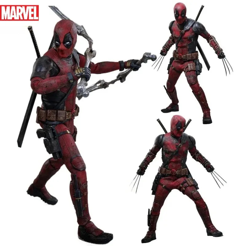New Original Marvel Deadpool Wolverine MMS782 Battle Damage Version Action Figure Toys Gifts Collection