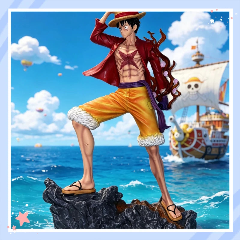 Anime One Piece Monkey D Luffy Big Four Emperors Statue Wano Country Cool Standing Pose Collectible Figure For Adult Collectors