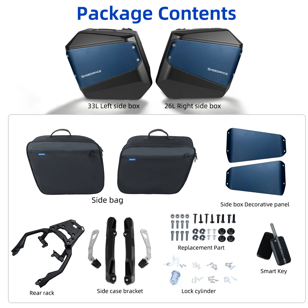 Suitable for Honda Forza 750, motorcycle side cases, quick-release & quick-install, OEM mold, no-drill & damage-free installatio