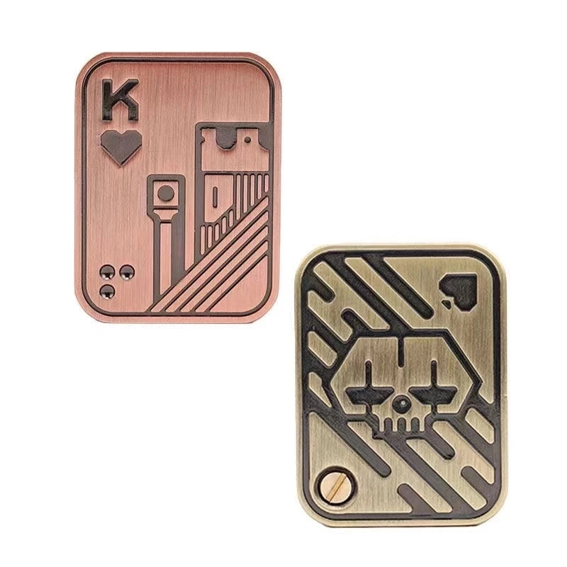 Fidget Spinner AA KK Fingertip Gyro Solution Pressure Reduction Toy Push Poker Push Card EDC Metal Toys Adult Gifts