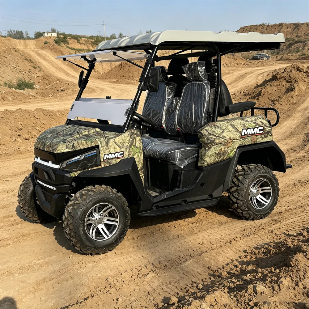 4WD Brand New Utility Vehicle Hunting UTV 4 Seater Golf Car Buggy 10KW 72V Lithium Battery Club Car Off Road Electric Golf Cart