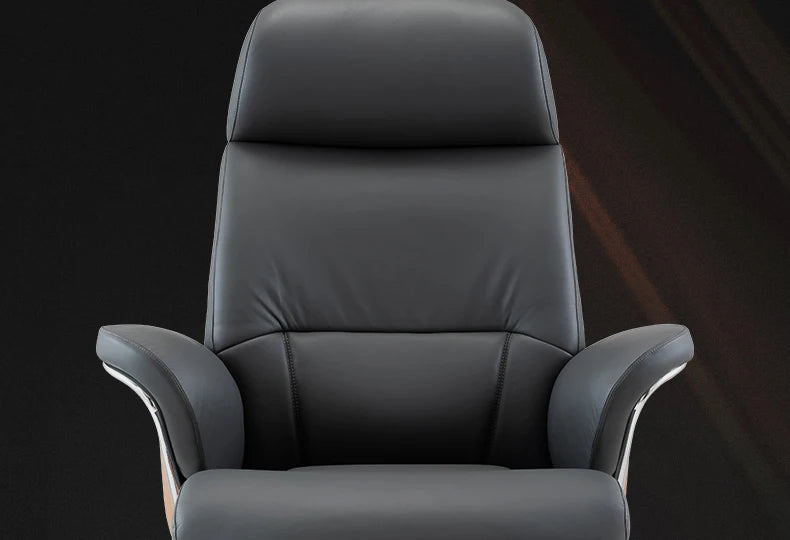 Italian Light Luxury Chiar Leather Boss Office Cowhide Comfortable President Chair Swivel Computer Silla Oficina Furniture