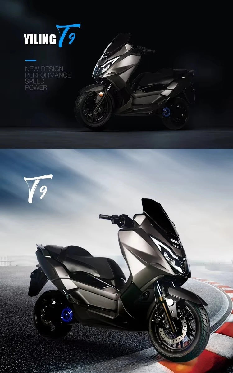 4000W High-Power Electric Motorcycle for Adults, 2-Wheel E-Bike with Disc Brakes