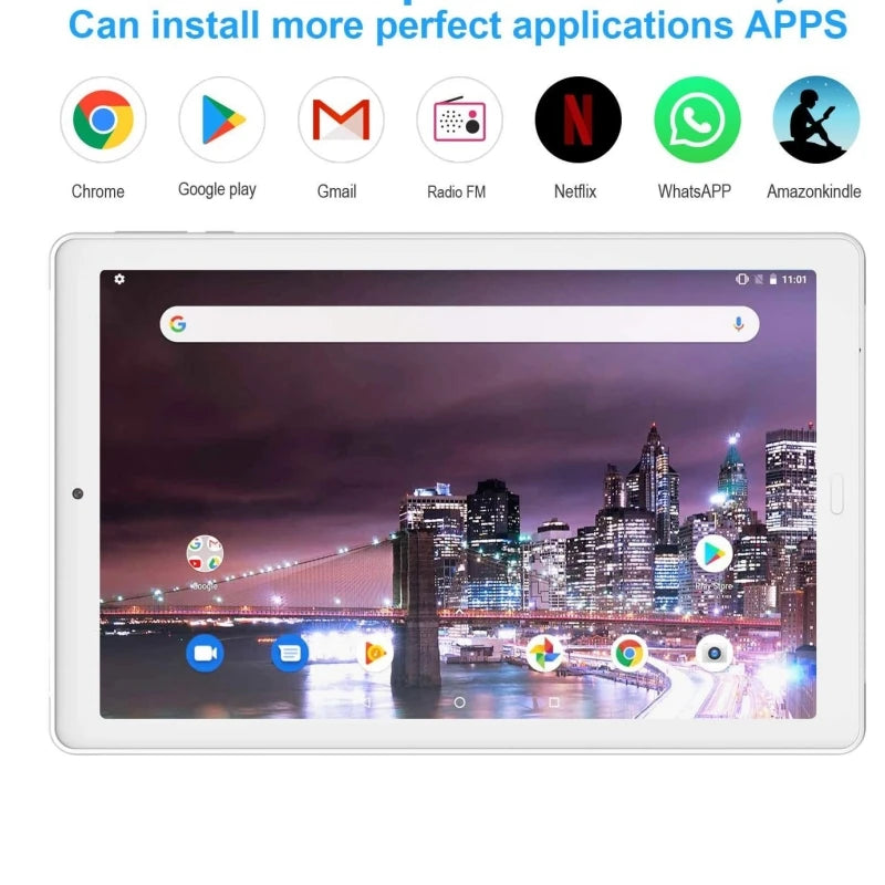 New Sales 10.1 INCH RAM 3GB ROM 32GB X2 Phone Call Tablet PC Android 8.1 CPU A53 1.5 Ghz, Octa-Core MTK6753 1.3GHz