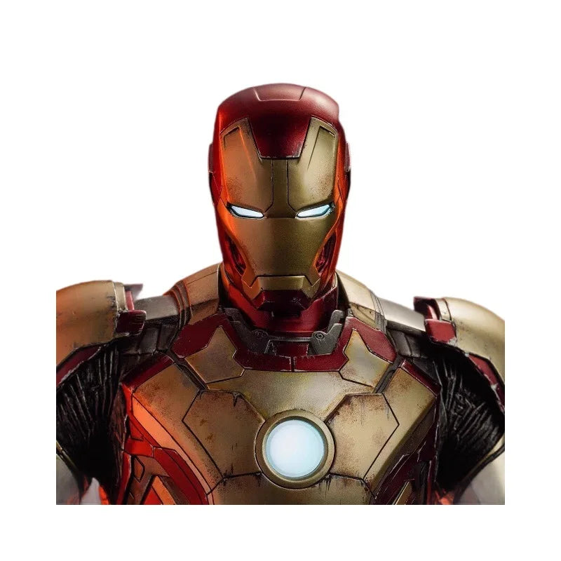 New Product In Stock 1/4 Brand New  Iron Man Mk42 Statue In Red And Gold Color Scheme Super Cool With Luminous Effect