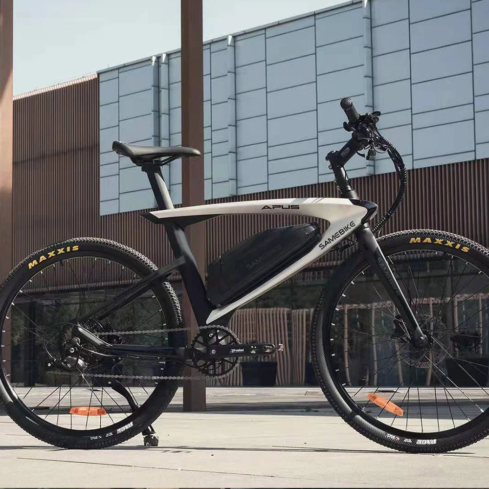 26" Carbon Fiber Electric Mountain E-Bike 500W 15Ah  Speed 48V Down Tube Battery Rear Hub Motor Road Bikes