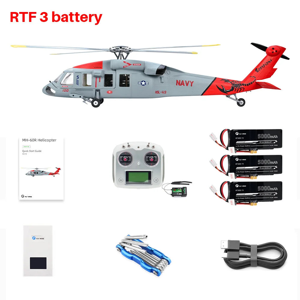 470 Size FLYWING MH-60R Seahawk Scale Helicopter LED Light ACE Flight Control MH60R RC helicopter MH60 Seahawk rc Helicopters