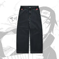 Y2K Baggy Jeans Men Anime Patterns Goth Hip Hop Pants Retro Harajuku Fashion Streetwear Wide Leg Jeans Aesthetic Casual Trousers