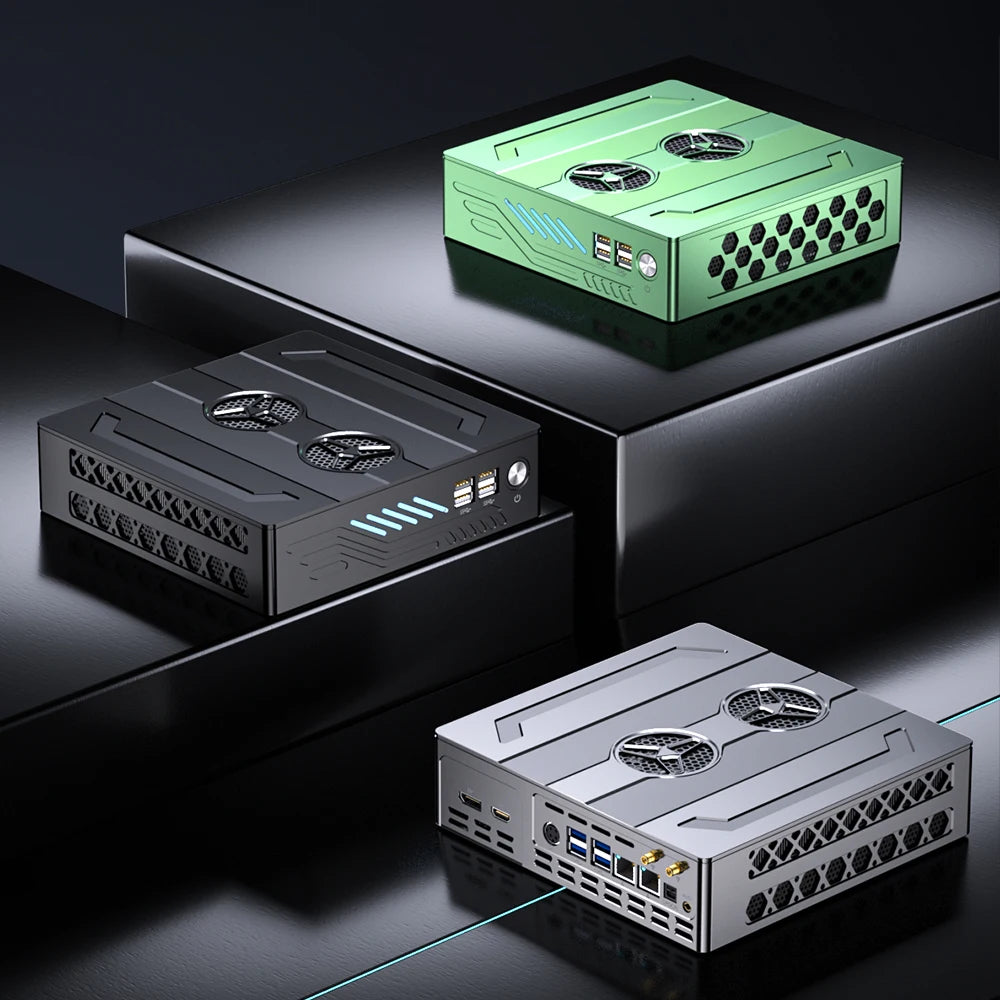 Mini Gaming Pc Core I9-12900F Gaming Mini Pc RTX4060M 8G Discrete Graphic Dual Ddr5 M.2 Nvme Computer Barebone 8K With LED